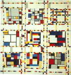 Jocelyne LE ROY "A la manière de MONDRIAN"